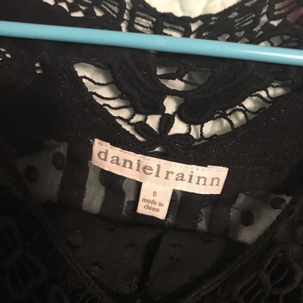 Daniel Rain Swiss dot sheer flowy top